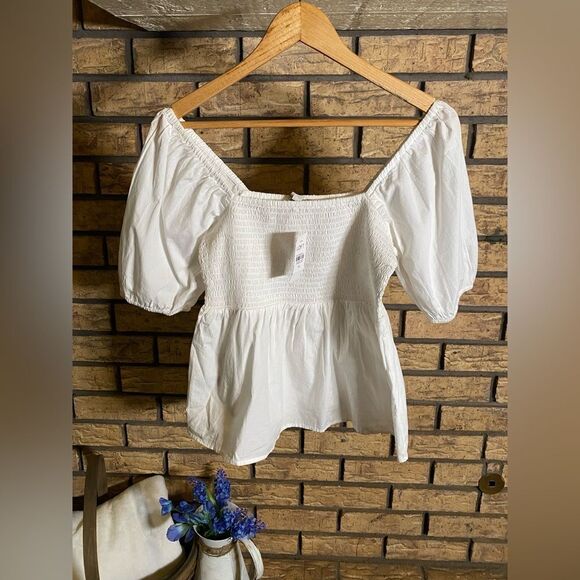 ‎Loft white off shoulder top NWT - Picture 1 of 7